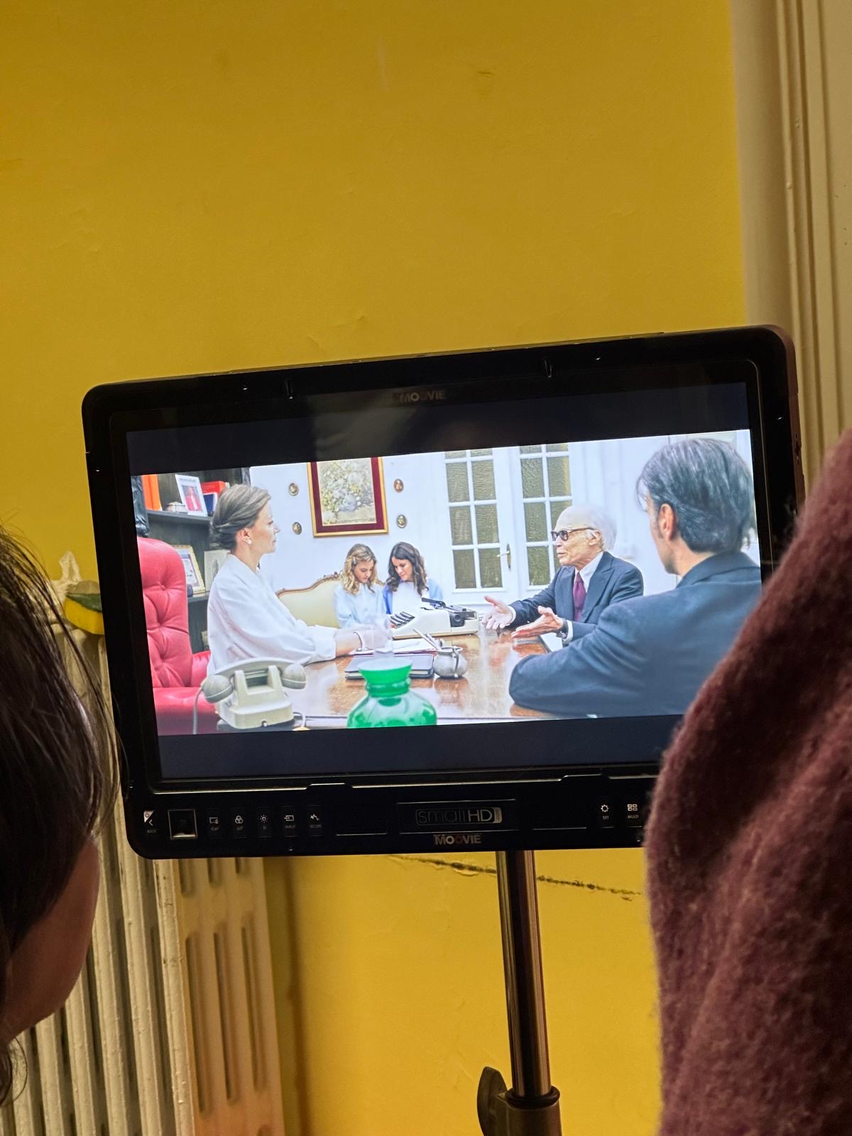 Avanti Avanti!: una scena sul monitor della produzione