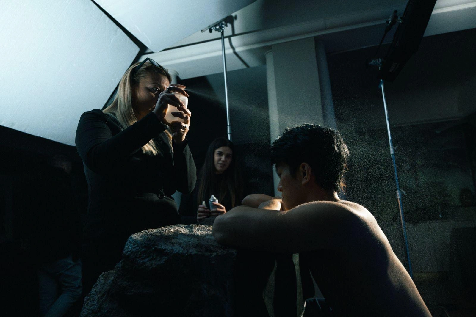Ritocchi hair styling sul set dello spot La mia Liguria